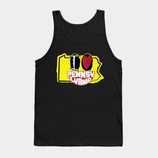 I Love Pennsylvania Smiling Happy Face Tank Top